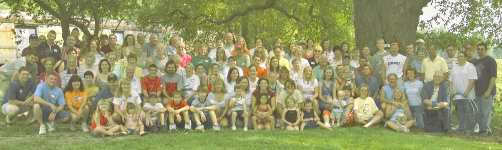 The Beam family gathers annually. Pictured here in 2004.