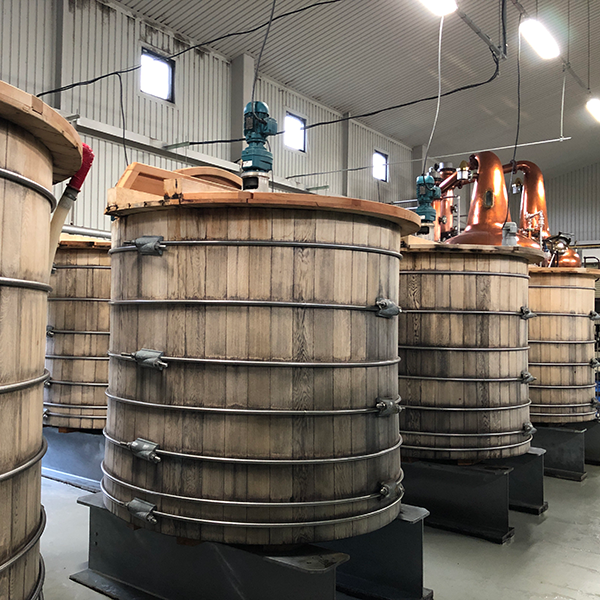 Mizunara oak washbacks at the original Chichibu Distillery