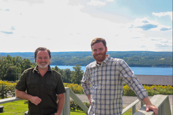 Finger Lakes Distilling owner Brian McKenzie and master distiller Collin McConnville