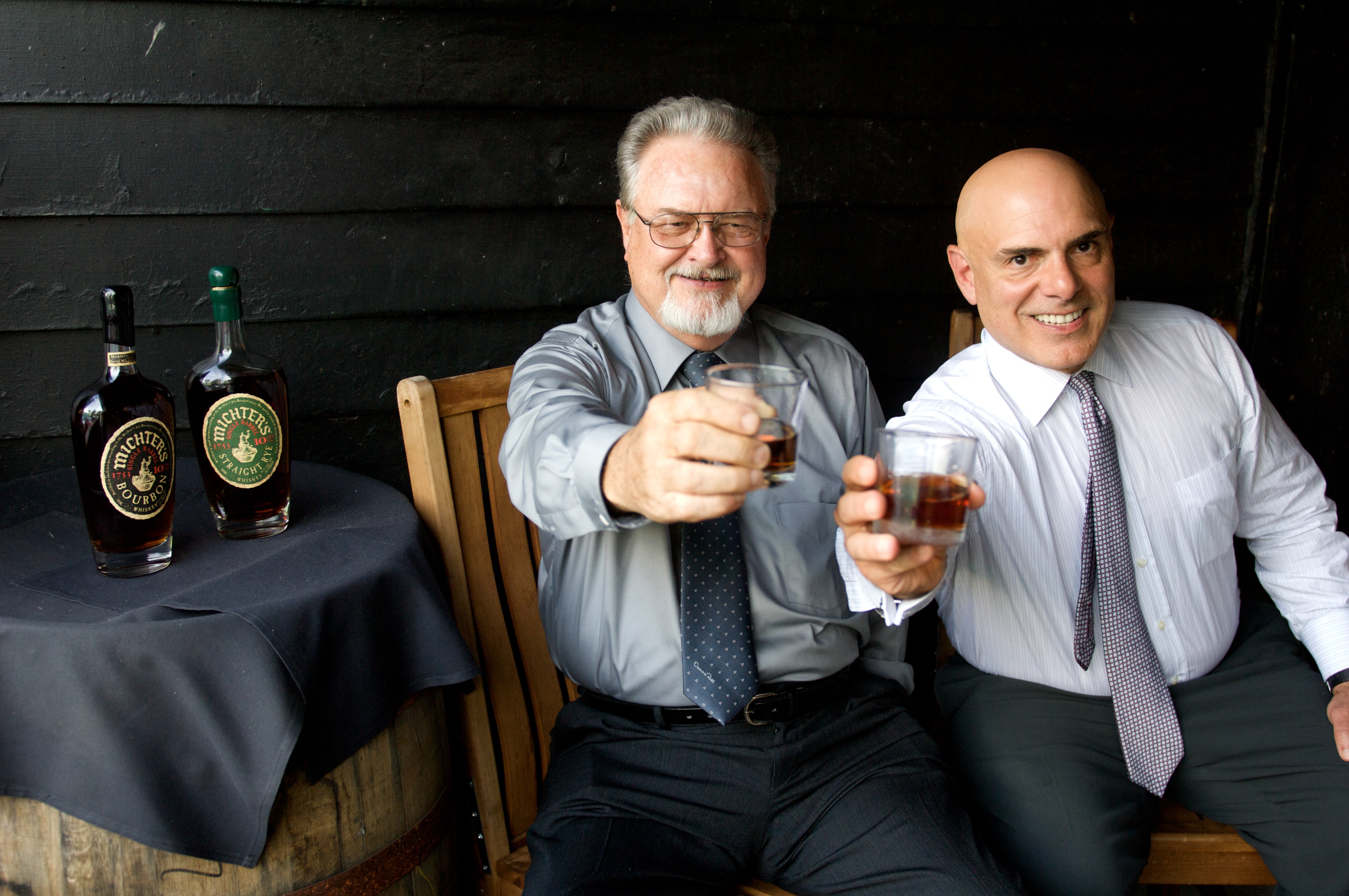 Willie Pratt (pictured left with owner Joseph Magliocco) was the new Michter's first master distiller.