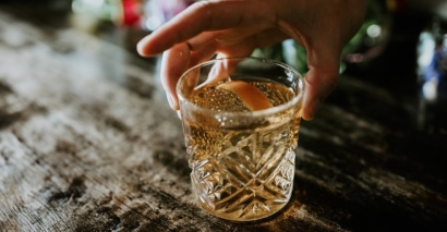 A Bright, Floral Old Fashioned