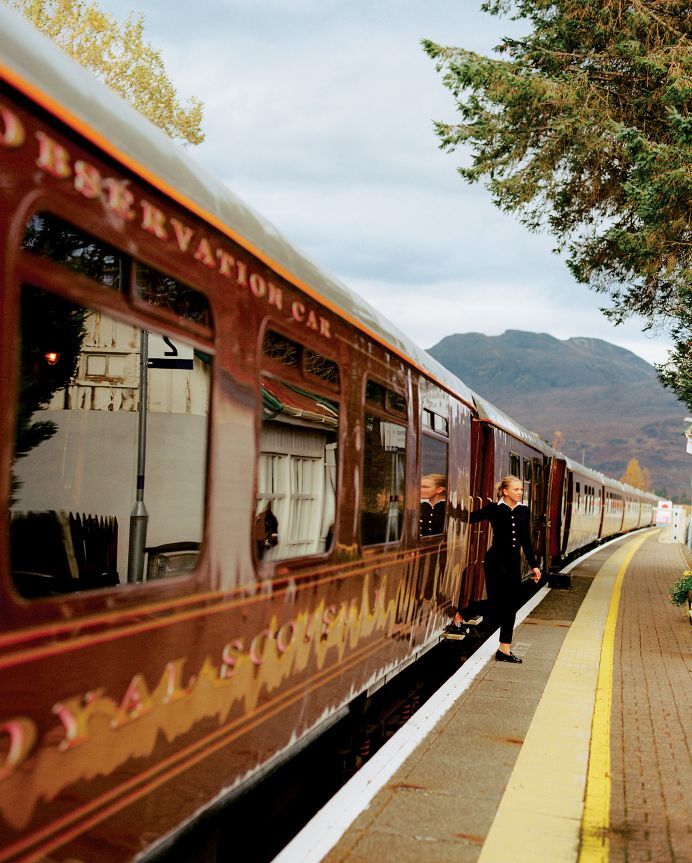 The Royal Scotsman offers luxury train travel to a variety of Scottish destinations, with trips that include distillery visits as part of the journey.