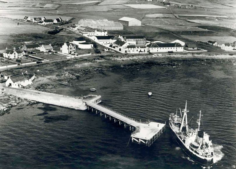 An archival aerial view of Bruichladdich Distillery RODDY MACKAY