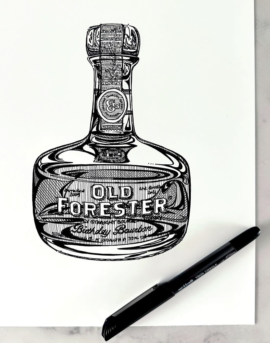 Each sketch takes between six and eight hours to complete. 