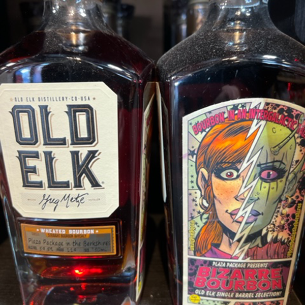 Plaza Package in Great Barrington, Massachusetts labels its single barrels with vintage comic book-like art.