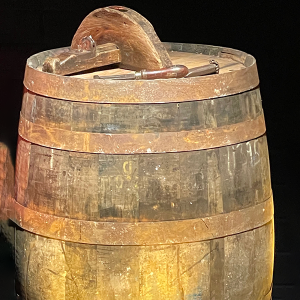 Midleton's master cooper Ger Buckley built this cask from deconstructed barrels.