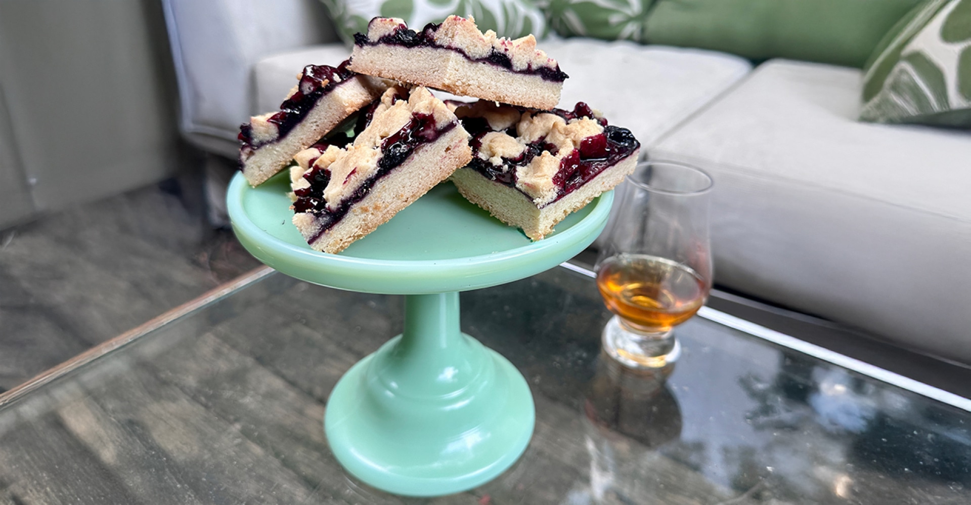 The Grown-Up PB&J: Tipsy Berry Jam Crumble Bars